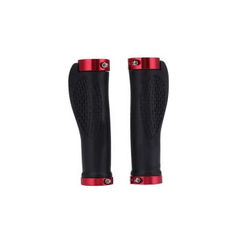 Cycling Lock-On MTB Ergonomic Mountain Bike Rubber Grips Bicycle Handlebar - Red