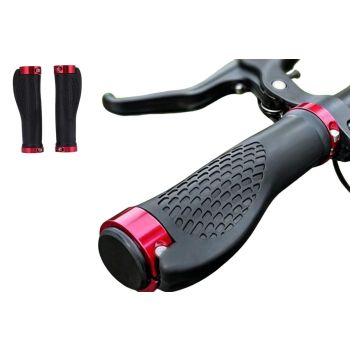 Cycling Lock-On MTB Ergonomic Mountain Bike Rubber Grips Bicycle Handlebar - Black