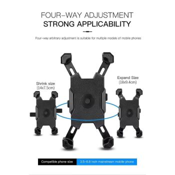 Yellow Secure Grip Bike Phone Mount Adjustable 360 Rotation Bicycle Handlebar Holder Universal Cradle For Mtb & Road Cycling Mounts & Holders