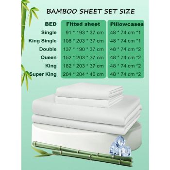 Hotel Breathable Bamboo Fitted Sheet & Pillowcase-3 Piece-Ultra Soft 2000TC Breathable Fitted Bed Sheets Set with 37 Centimetre Deep Pocket-Cooling Sheets for Hot Sleepers(Purple,Queen)