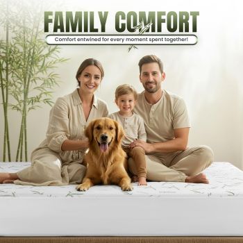 100% Waterproof Double Mattress Protector, Breathable Mattress Cover Double Size Bed, 3D Air Fabric Cooling Bed Pad Cover, Deep Pocket 40cm