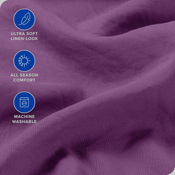 Hotel Quality Fitted Sheet - 1 Piece Fitted Sheet  -Breathable Bedding - Wrinkle, Fade, Stain Resistant- 16inch/40cm Deep Pocket Fitted Bed Sheet-Wrinkle and Fade Resistant,(Purple,Single)