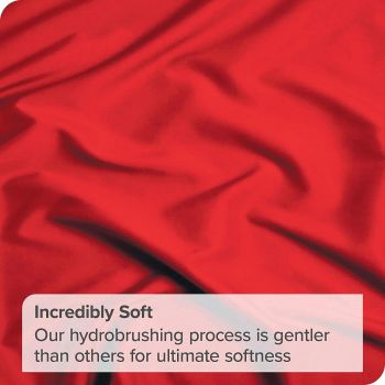 3 Piece Fitted Sheet Set- Fitted Sheet & Pillowcases -Breathable Bedding - Wrinkle, Fade, Stain Resistant- 40cm Deep Pocket Fitted Bed Sheet Set(Red,Double)