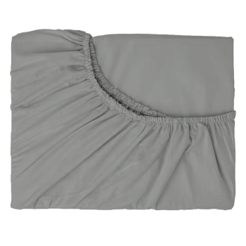 Hotel Quality Fitted Sheet - 1 Piece Fitted Sheet  -Breathable Bedding - Wrinkle, Fade, Stain Resistant- 16inch/40cm Deep Pocket Fitted Bed Sheet-Wrinkle and Fade Resistant,(Grey,Double)