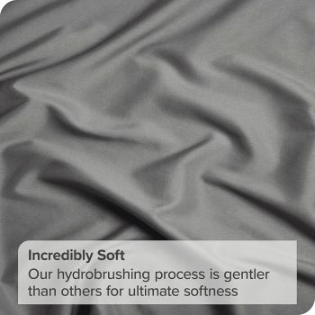 3 Piece Fitted Sheet Set- Fitted Sheet & Pillowcases -Breathable Bedding - Wrinkle, Fade, Stain Resistant- 40cm Deep Pocket Fitted Bed Sheet Set(Grey,Super King)