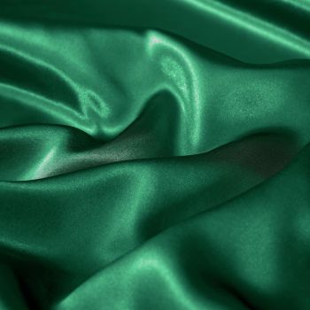 Satin Quilt cover Set Hotel 3 Pieces Quilt cover with Pillowcase, Art Silk Bedding Set-Luxury Soft Silky pillowcase for Hair and Skin, Similar to Silk Duvet/Donna Cover Set- 3 Pieces(Double,Green)
