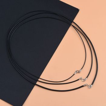 925 Silver Wax Rope Necklace 45cm 1.5mm/length 50cm