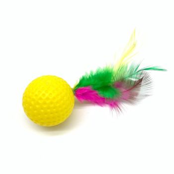 Cat Toy Ball Plastic Sound Golf Badminton Color mixing 3.5*12cm
