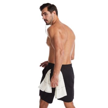 MUSCLE BURNING Men Running Shorts Quick Dry 5 Inch Black