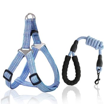 Pet Harness Dog Leash Jiafeng Adjustable Polyester Grey S (suitable for 1.50 kg-4.00 kg