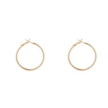 Mori Wai Metal Earrings Geometry Circle 925 Silver E2455 gold 4cm