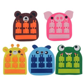 Naitaoxing Cloth Kids Entry Card Bag DIY Toy 40-mouth blue cat