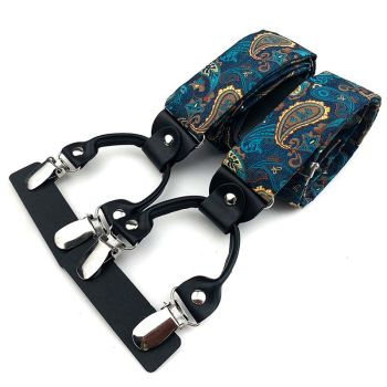 Qimulan Men's Y-Style 6 Clip Adjustable Polyester... BD-A07