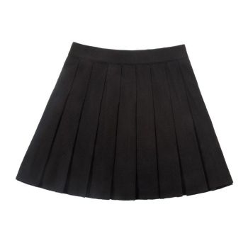 Xiang Mei Mei Women's Pleated Mini Skirt Poly Navy blue XXL