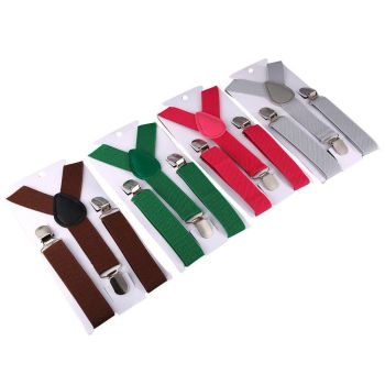 Children Y Strap 3 Clips Adjustable Polyester Beige