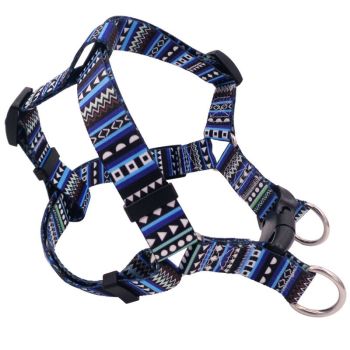DEYUAN Bohemian Dog Harness Polyester Geometric Green M:2*42-61cm