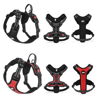 Fiber pet Polyester Dog Harness S M L XL Red