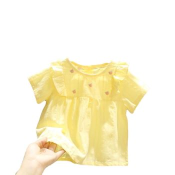 Intimate Rabbit Girls Cotton Princess Dress Yellow 120 recommended height 110-120cm