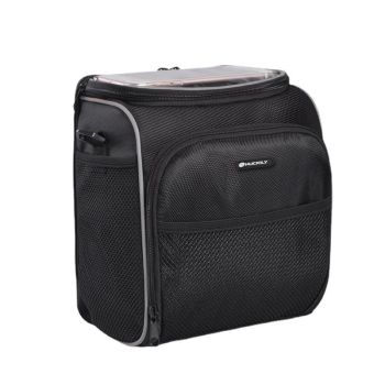 NUCKILY Bicycle Front Bag Waterproof 6L Polyester Black