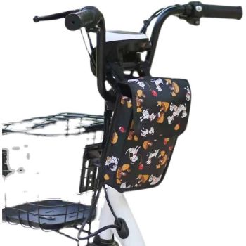 OQsport Bicycle Bag 3L Canvas Front Storage Large three-dimensional + Blue big face cat