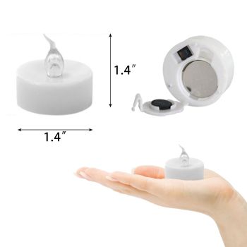 LED Electronic Candle 12 Pack Remote Control 2-key remote control Cold white sanding head