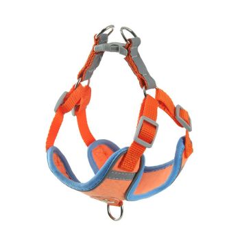 Reflective Leather Dog Cat Chest Strap Harness Dry Poly Lake Blue L suggestion (7.00 kg-10.00 kg