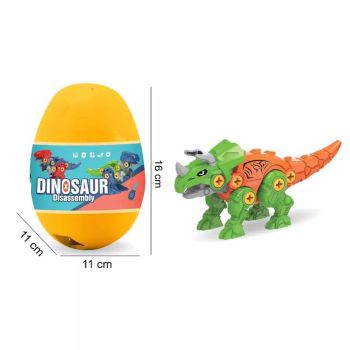 Dinosaur Building Blocks Educational Toy Four dinosaur eggs show boxed