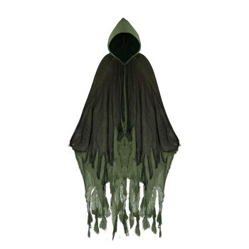 HSX Halloween Zombie Cloak Costume Props Dark green cloak Free size