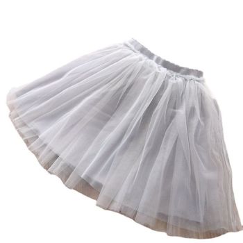 Girls Cotton Cake Skirt Princess Grey 100
