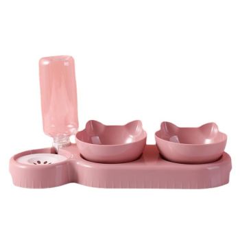 Snail Automatic Pet Feeder Plastic Dog Cat Bowl Girl powder