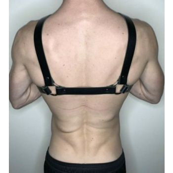 Men PU Leather Shoulder Strap Black Adjustable