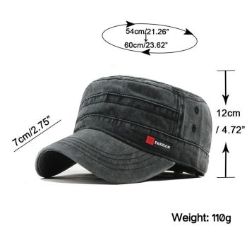 Xu Guan Washed Cotton Baseball Cap Adjustable Sunshade JX-5366 Gray