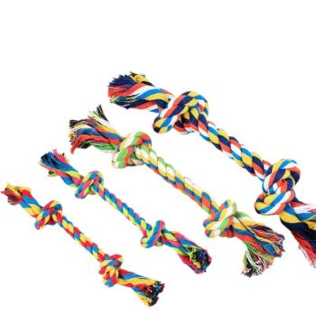 Cotton Rope Knot Pet Toy Dog Teething Small Random Color Large size 28cm100g