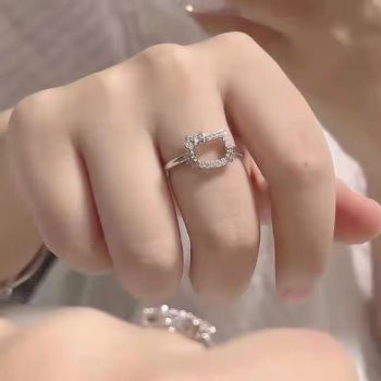 KT Cat Ring Alloy Korean Style Jewelry M97 [KT cat ring]]