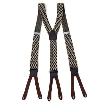 Men's Leather Elastic Suspenders 3.5cm 6 Clips Other colors note colors and quantity
