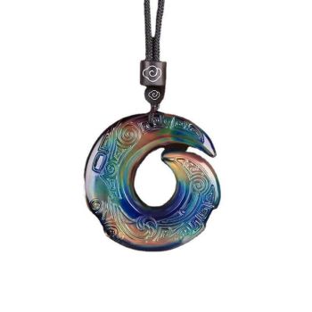 Temperature Sensitive Necklace Glass Pendant Unisex Running when temperature sensing