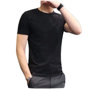 Men Tshirt White Slim Fit Short Sleeve White [slim edition]] 4XL