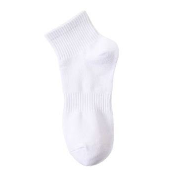 Unisex Cotton Socks Deer Moon 7A Antibacterial Boat socks-Black (5cm) All yards