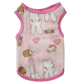 Pet Vest Polyester Summer Dog Cat Clothing Love watermelon red 6XL