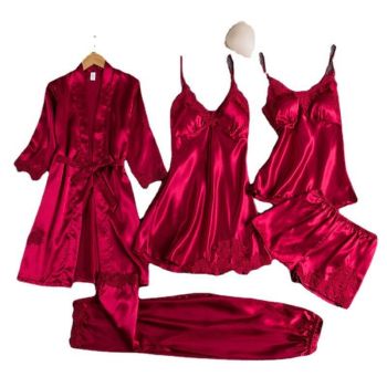 Butterfly Women Sleepwear Set Polyester Long Sleeve Gray