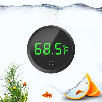 Fish Tank Thermometer Aquarium Thermometer Wireless Touch Stick Digital Aquarium Thermometer LED Display ±1°F for Monitoring The Fish Tank Aquarium Temperature Accessories - White - Size 1.77in