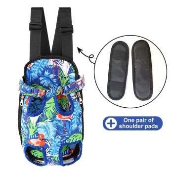 Portable Pet Front Chest Backpack for Small Dogs and Cats – Hands-Free Travel Carrier with Adjustable Straps, Breathable Mesh, and Padded Shoulder Pads for Comfortable Outdoor Adventures (L, DarkGreen)