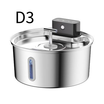 Wireless Pet Water Fountain for Cats and Small Dogs, 304 Stainless Steel, 3.2L Capacity, Rechargeable Battery, Three Flow Modes, Low Noise, Easy to Clean (D1)