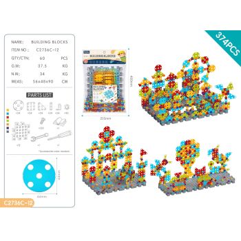 DIY Screw Assembly Building Blocks Set for Kids Ages 3-6 – Creative Educational Toy with Wrench and Screwdriver, Perfect for Parent-Child Interaction and Fine Motor Skills Development (366PCS)