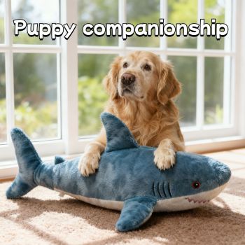 Adorable Shark Plush Toy for Pets and Kids – Soft, Cuddly Stuffed Animal Pillow in Multiple Colors, Perfect as a Couch Decor, Companion for Dogs, or Festival Gift (Pink)