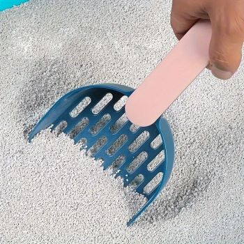 Colorful Cat Litter Scoop Set with Wall-Mountable Storage Base for Easy Cleaning and Organization (Green)