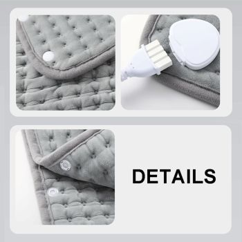 Electric Heating Pad with Digital Thermostat, Soft Flannel Heat Wrap for Shoulder Neck Back Abdomen Legs, Adjustable Temperature and Timer for Home Relaxation and Muscle Comfort (50*100cm)