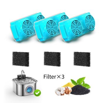 Universal Replacement Pet Water Fountain Filter Cartridge with Dual-Wing Design – Activates Carbon Filtration for Fresh, Clean Water, Perfect for Cats and Small Pets (Filter×6)