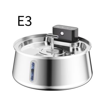 Wireless Pet Water Fountain with 4L Capacity, 304 Stainless Steel, Smart Sensor Water Circulation, Rechargeable Battery, and Type-C Charging for Cats and Dogs in Indoor Spaces (E2)