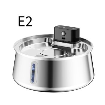 Wireless Pet Water Fountain with 4L Capacity, 304 Stainless Steel, Smart Sensor Water Circulation, Rechargeable Battery, and Type-C Charging for Cats and Dogs in Indoor Spaces (E3)
